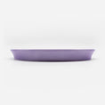 Load image into Gallery viewer, Seitenansicht Katzenteller violett aus Porzellan in Größe 22 cm (Easter Egg)
