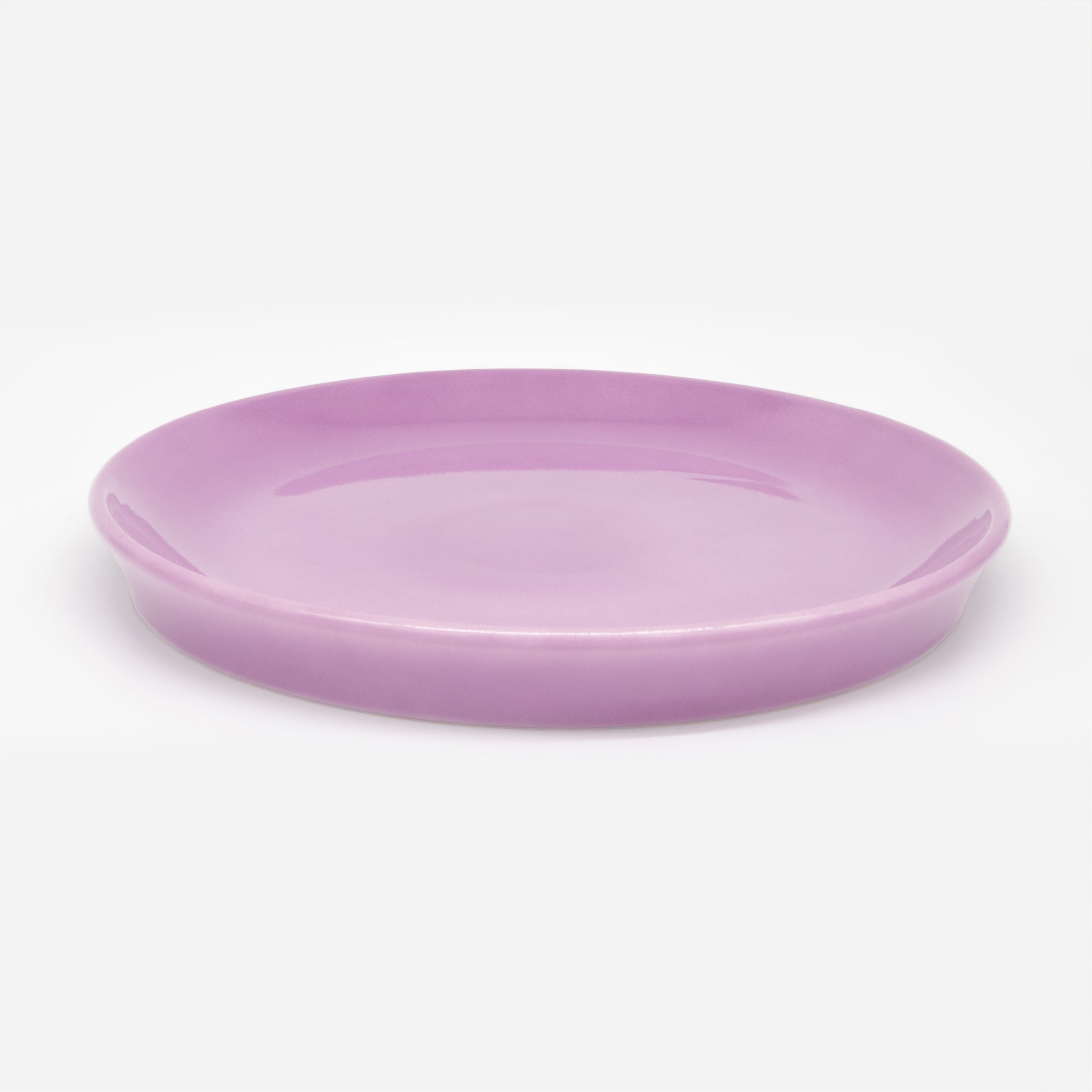 Set-Bestandteil Katzenteller pink aus Porzellan in Größe 22 cm – Ansicht von schräg oben (220)