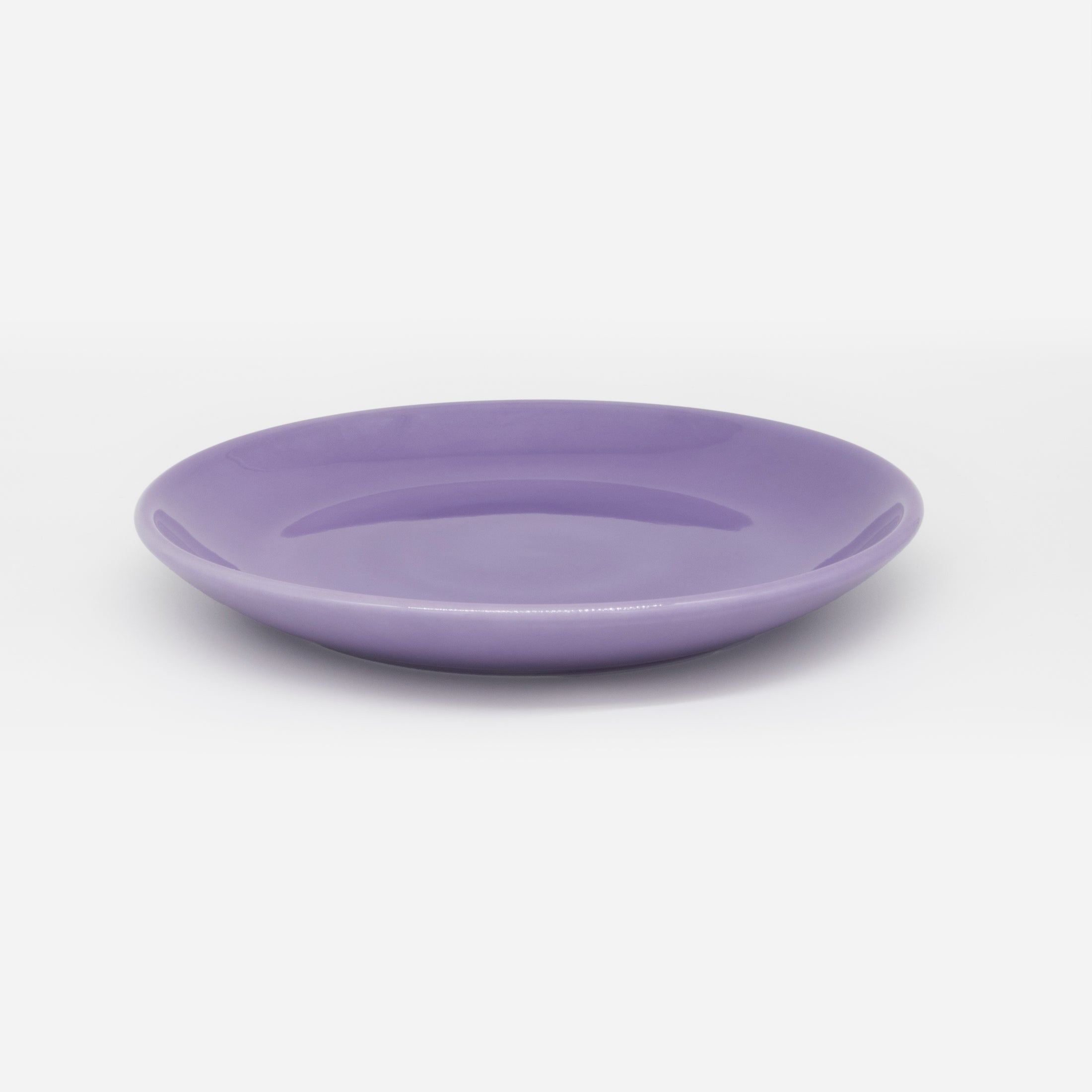 Set-Bestandteil Katzenteller violett aus Porzellan in Größe 18 cm – Ansicht von schräg oben (180)