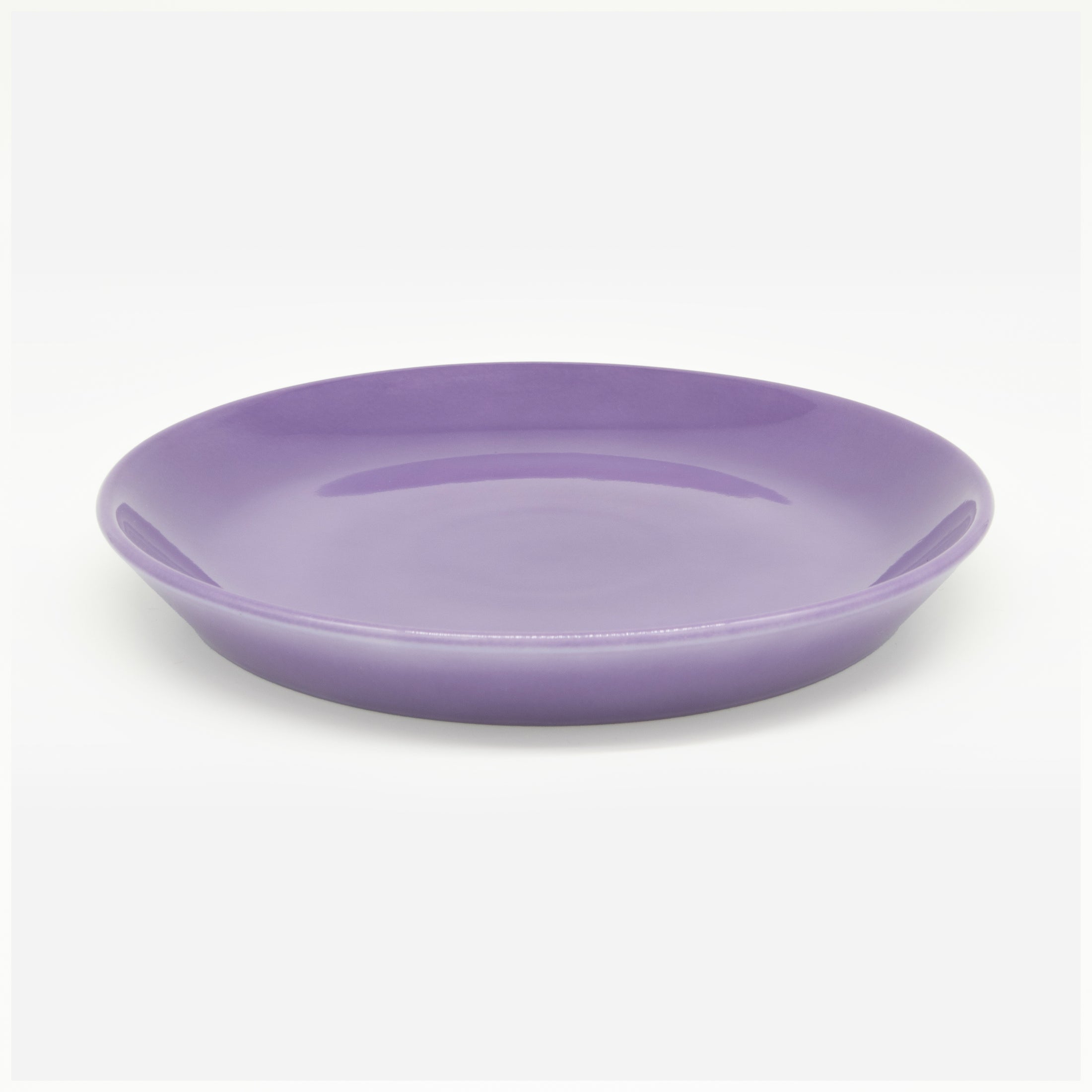 Set-Bestandteil Katzenteller violett aus Porzellan in Größe 20 cm – Ansicht von schräg oben (200)