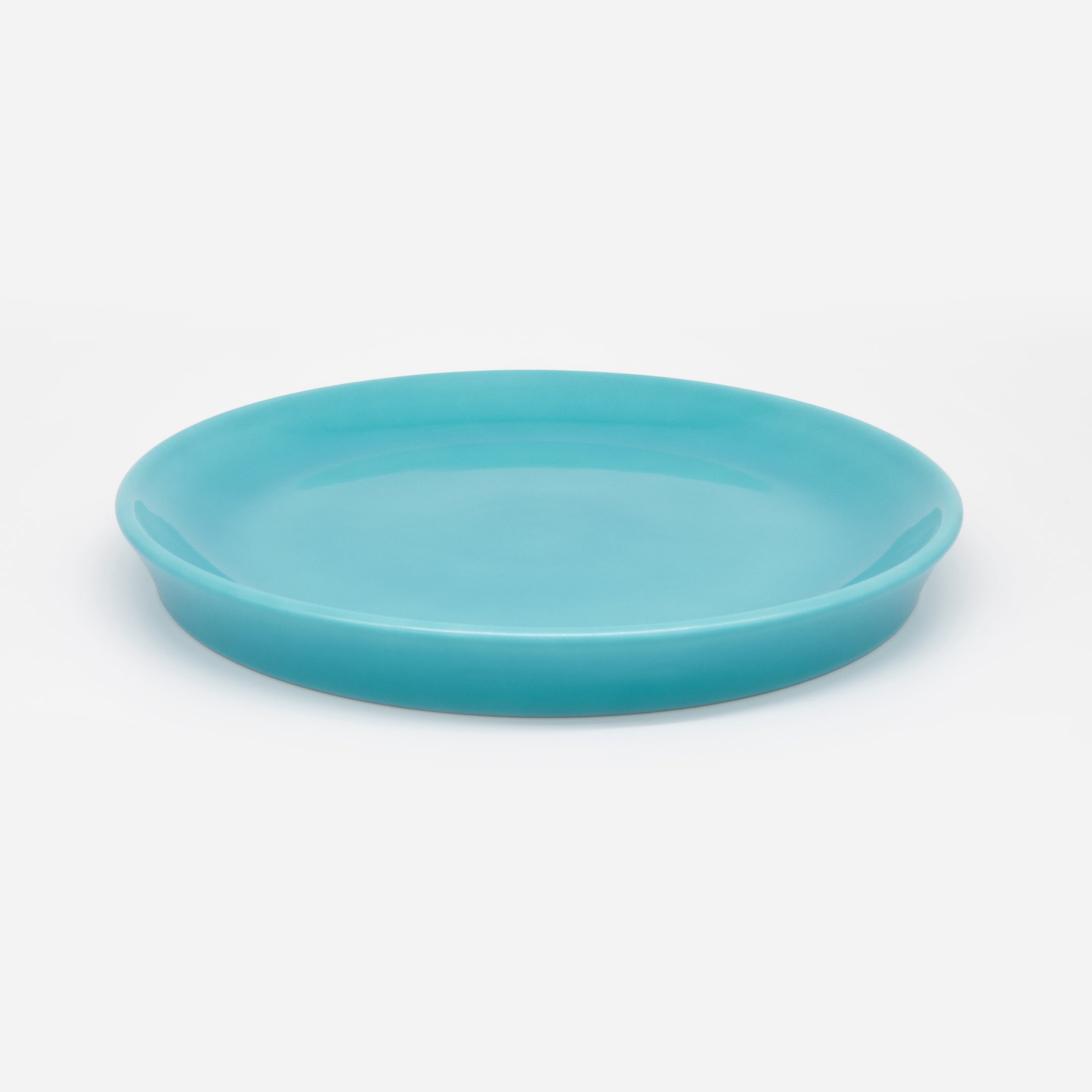 Set-Bestandteil Katzenteller blau aus Porzellan in Größe 22 cm – Ansicht von schräg oben (220)