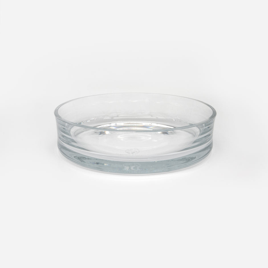 Set-Bestandteil Trinkschale für Katzen aus farblosem Kristallglas in Größe 22 cm – Ansicht von schräg oben (220)