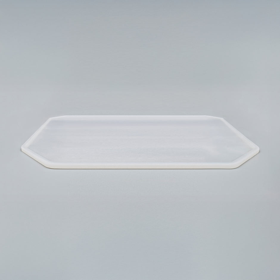 Set component colourless 4-seat silicone placemat for cat dinnerware in size 22 cm – diagonally from above view