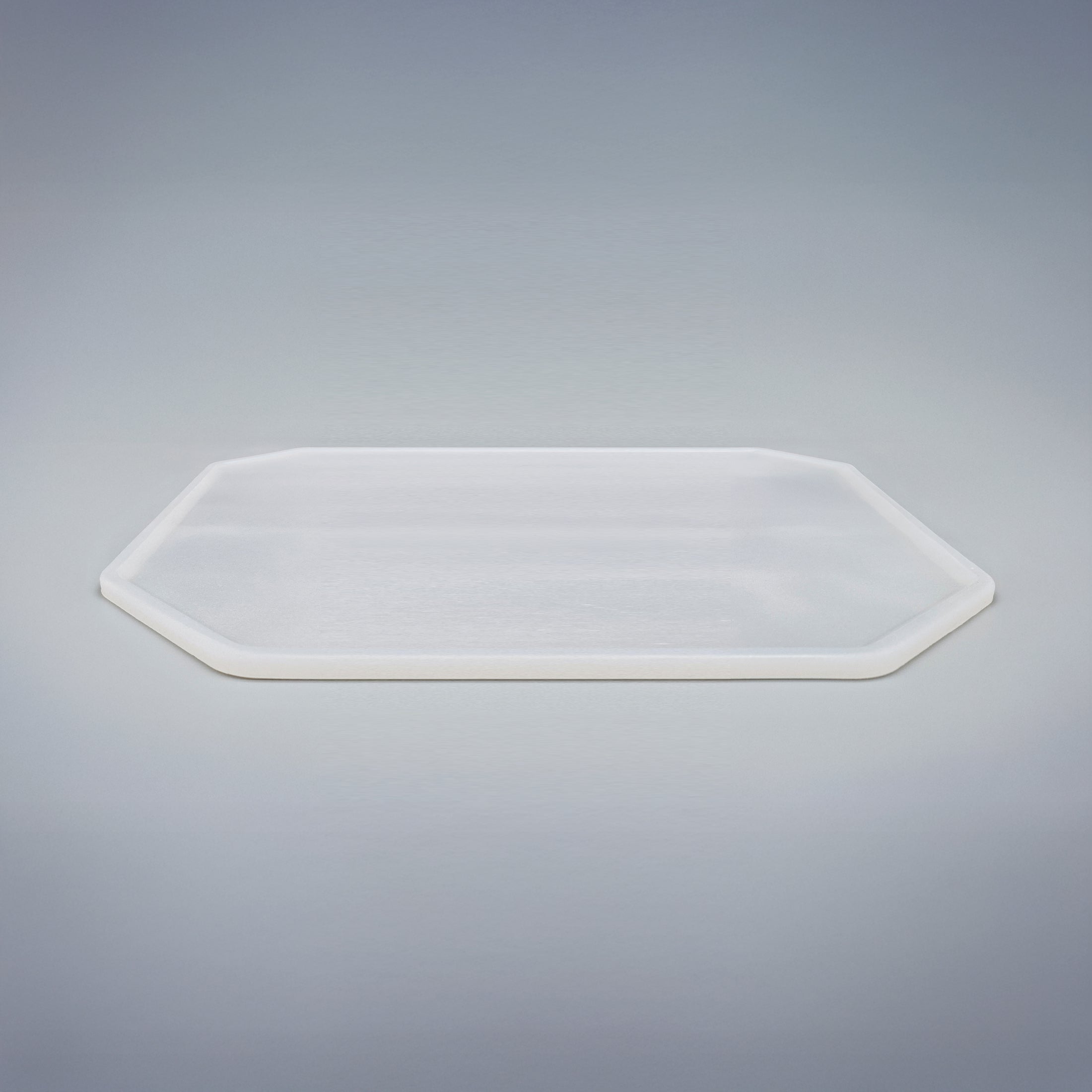 Set-Bestandteil farblose 4er Silikonunterlage für Katzengeschirr in Größe 18 cm – Ansicht von schräg oben (180)