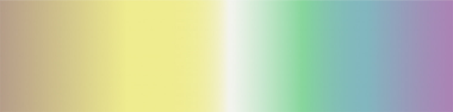 Ein das farbliche Sehspektrum von Katzen darstellender Farbverlauf von dunkelgelb über grün und blau zu violett