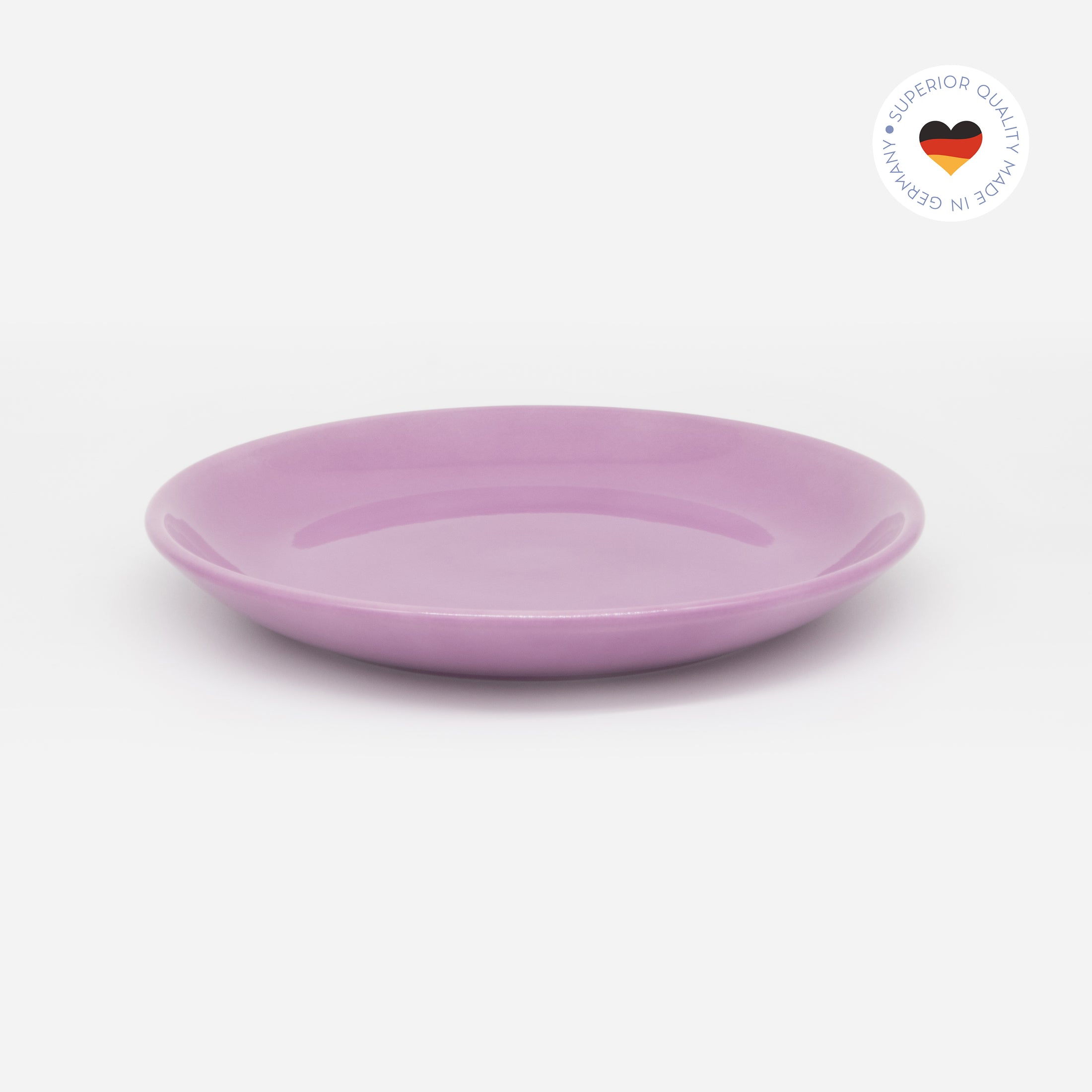 Katzenteller pink aus Porzellan in Größe 18 cm – Ansicht von schräg oben (Berry Shake)