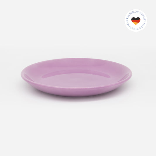 Katzenteller pink aus Porzellan in Größe 18 cm – Ansicht von schräg oben (Berry Shake)