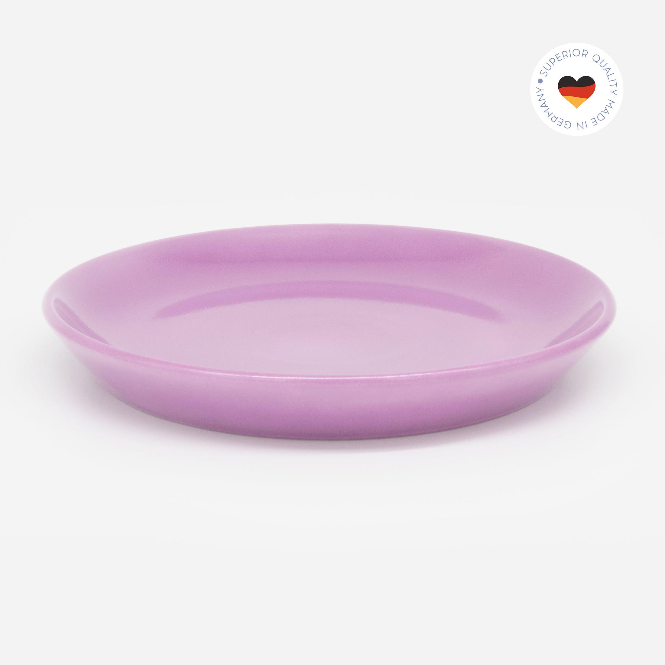 Katzenteller pink aus Porzellan in Größe 20 cm – Ansicht von schräg oben (Berry Shake)