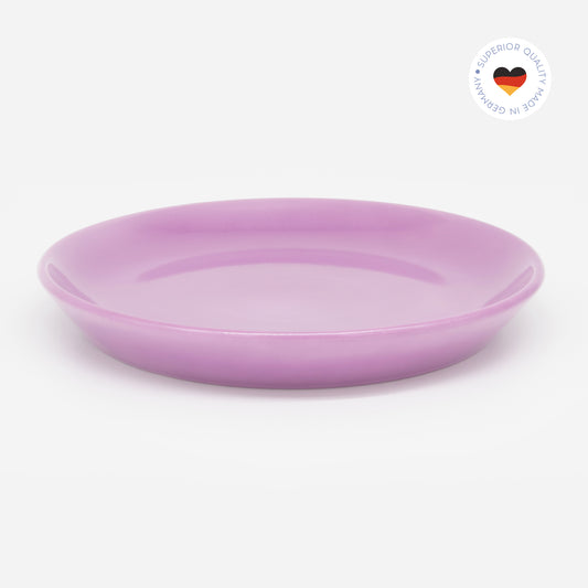 Katzenteller pink aus Porzellan in Größe 20 cm – Ansicht von schräg oben (Berry Shake)