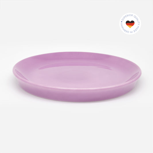 Katzenteller pink aus Porzellan in Größe 22 cm – Ansicht von schräg oben (Berry Shake)