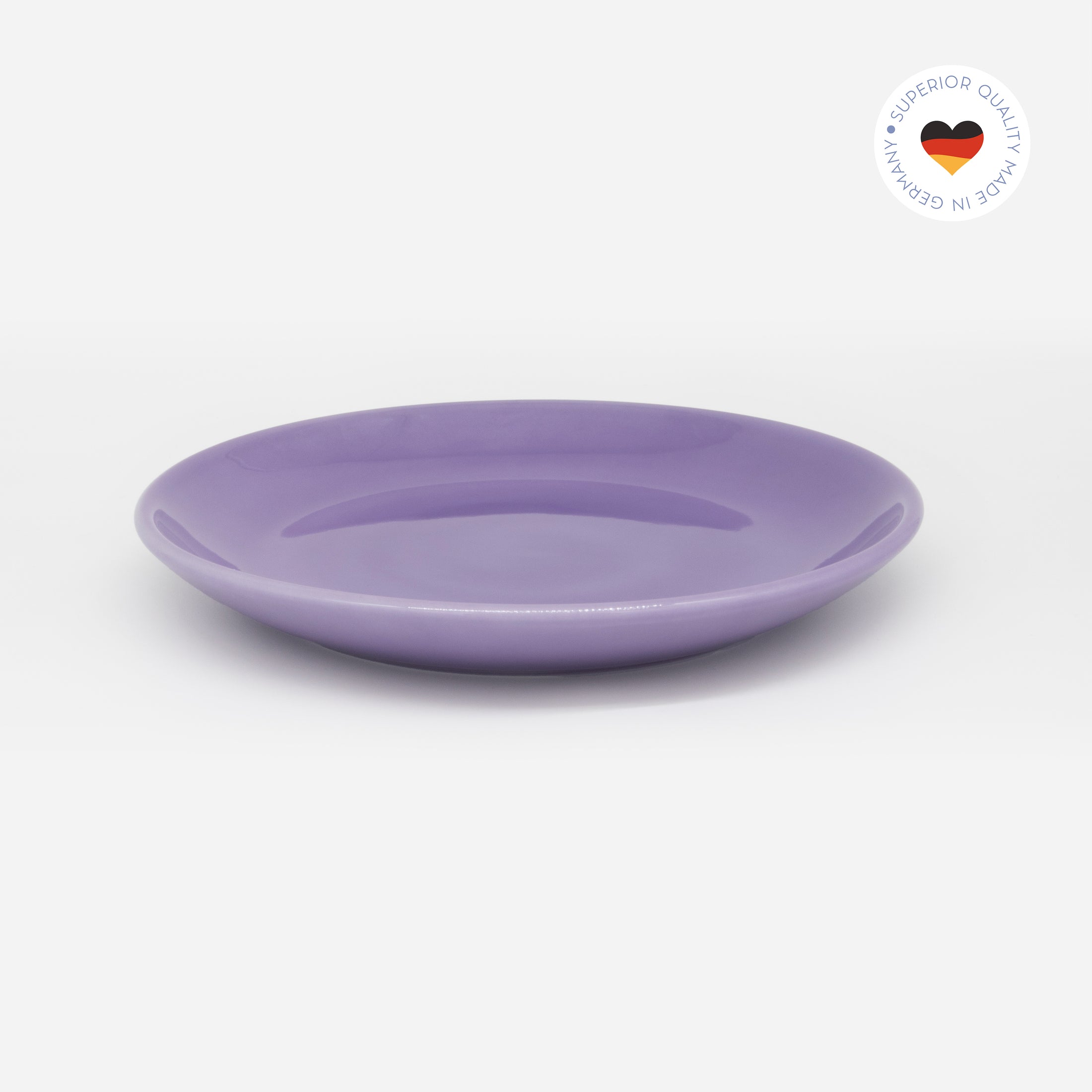 Katzenteller violett aus Porzellan in Größe 18 cm – Ansicht von schräg oben (Easter Egg)