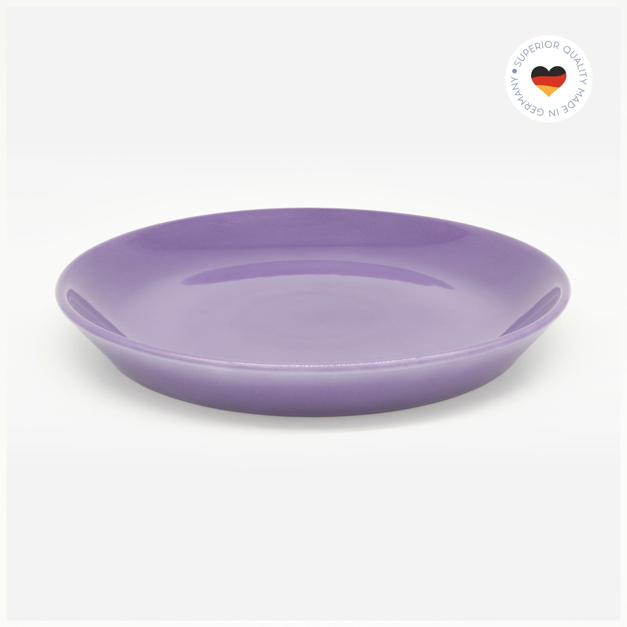 Katzenteller violett aus Porzellan in Größe 20 cm – Ansicht von schräg oben (Easter Egg)