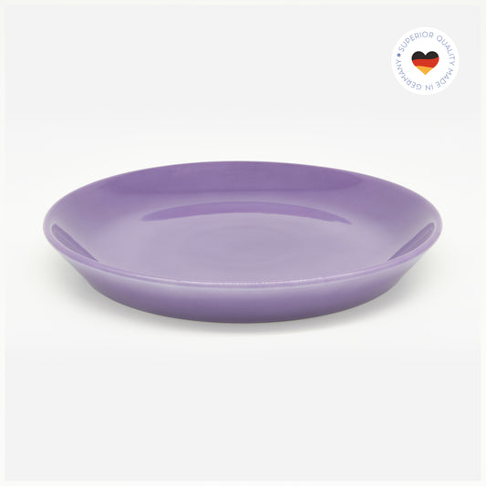 Katzenteller violett aus Porzellan in Größe 20 cm – Ansicht von schräg oben (Easter Egg)